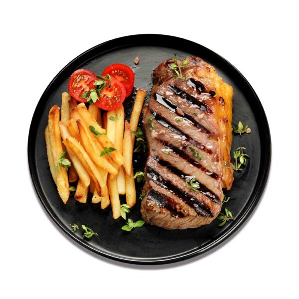 Rumpsteak mit Röstzwiebeln